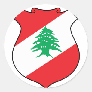lebanon emblem classic round sticker