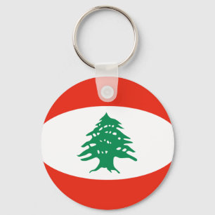 Lebanon Fisheye Flag Keychain