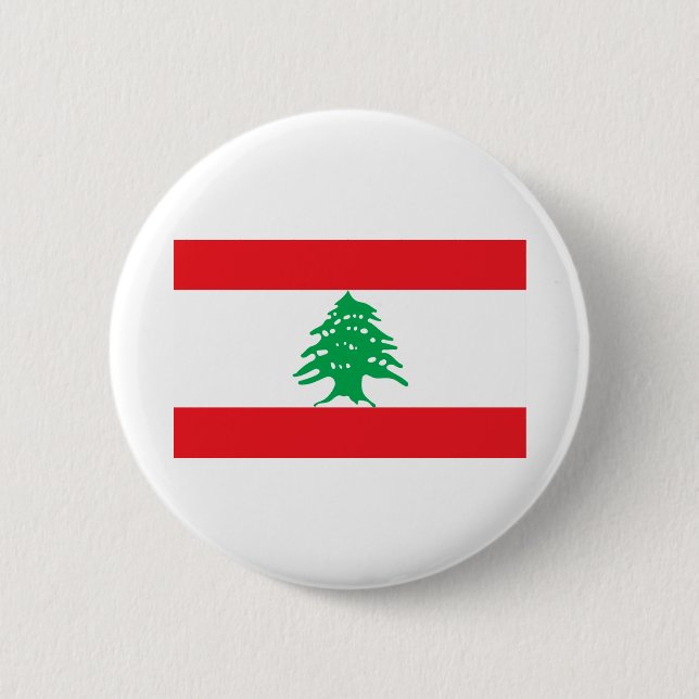 Lebanon Flag 6 Cm Round Badge (Front)