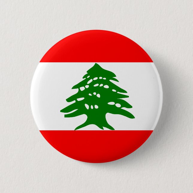 Lebanon Flag 6 Cm Round Badge (Front)