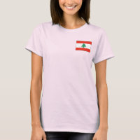 Lebanon Flag and Map dk T-Shirt