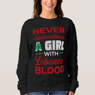 Lebanon Flag Beirut Lobnan Lebanese Girl Women Leb Sweatshirt