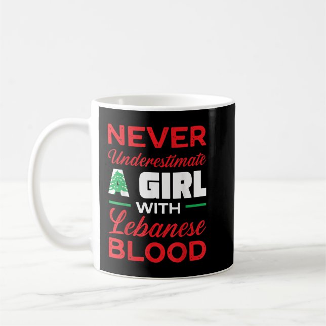 Lebanon Flag Beirut Lobnan Lover Lebanese Girl Wom Coffee Mug (Left)