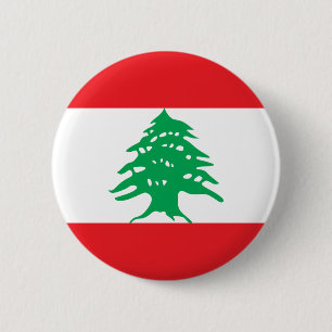Lebanon Flag Button
