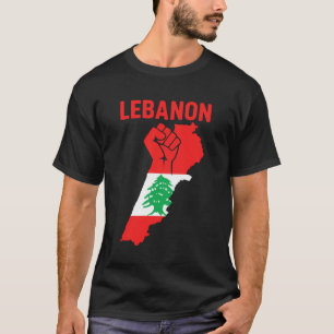 Lebanon Flag Cedar Tree Beirut Lebanese Arab Arabi T-Shirt