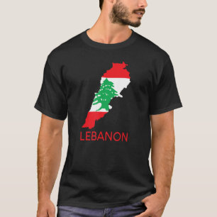 Lebanon Flag Cedar Tree Beirut Lebanese Arabic Ara T-Shirt
