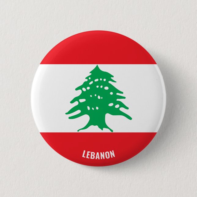 Lebanon Flag Charming Patriotic 6 Cm Round Badge (Front)