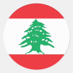 Lebanon Flag Classic Round Sticker
