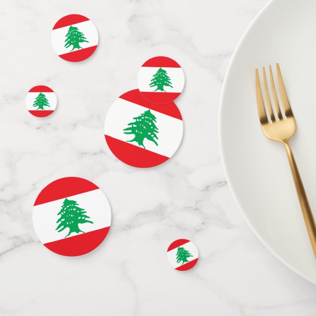 Lebanon flag confetti (Group)