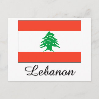 Lebanon Flag Design Postcard