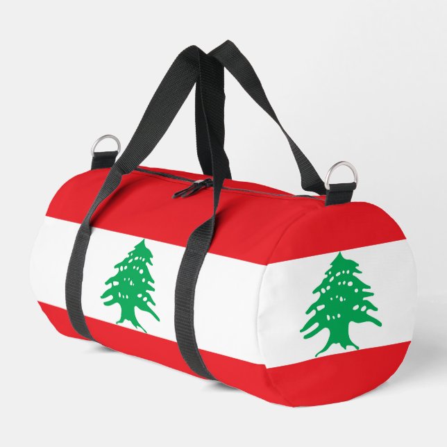 Lebanon flag duffle bag (Left Corner)