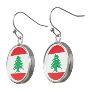 Lebanon Flag Earrings