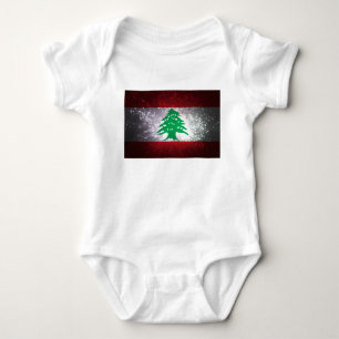 Lebanon Flag Firework Baby Bodysuit