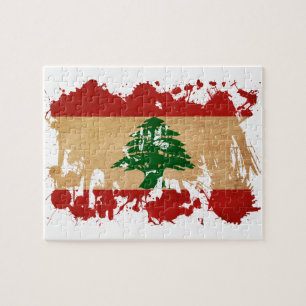 Lebanon Flag Jigsaw Puzzle