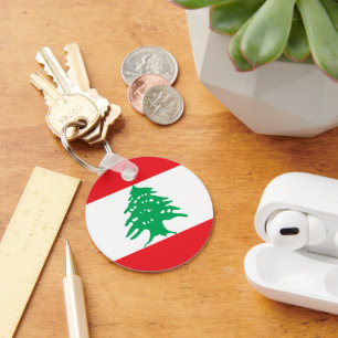 Lebanon flag key ring