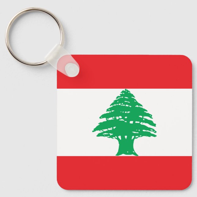 Lebanon Flag Key Ring (Front)