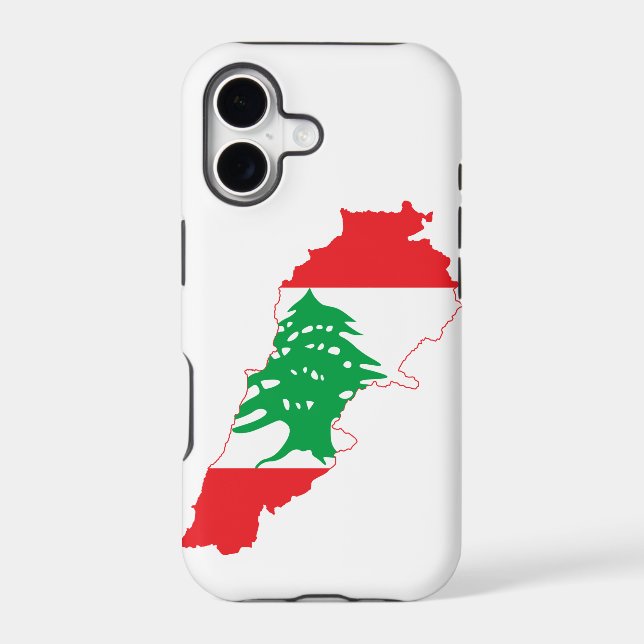 Lebanon Flag Map (Back)