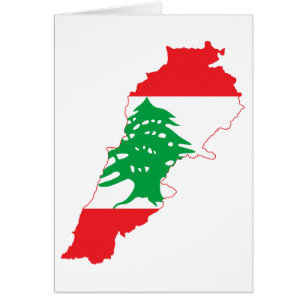 Lebanon Flag Map