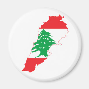 Lebanon Flag Map Magnet