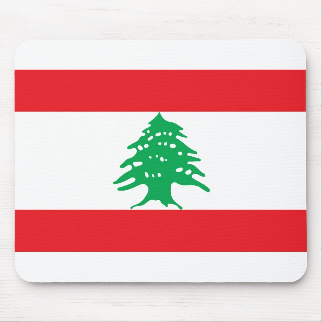 Lebanon Flag Mouse Mat (Front)
