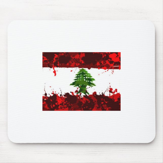 Lebanon Flag Mouse Mat (Front)