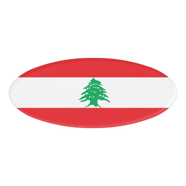 Lebanon flag name tag (Front)