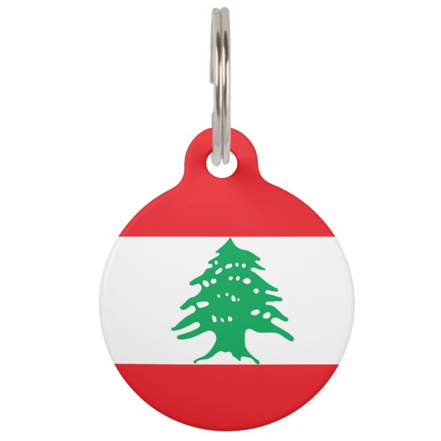 Lebanon flag pet tag (Front)