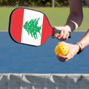 Lebanon flag pickleball paddle
