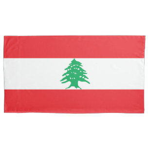 Lebanon flag pillowcase