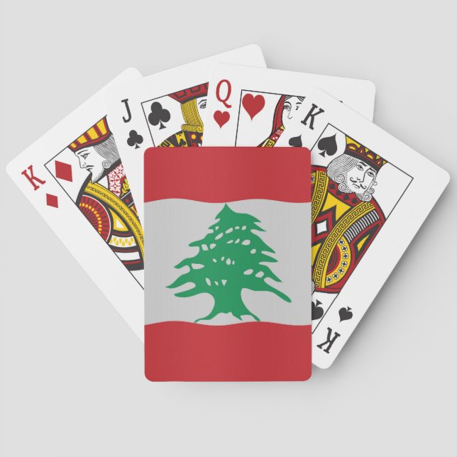 Lebanon flag playing cards (Back)