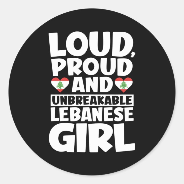 Lebanon Flag Proud Lebanese Classic Round Sticker (Front)