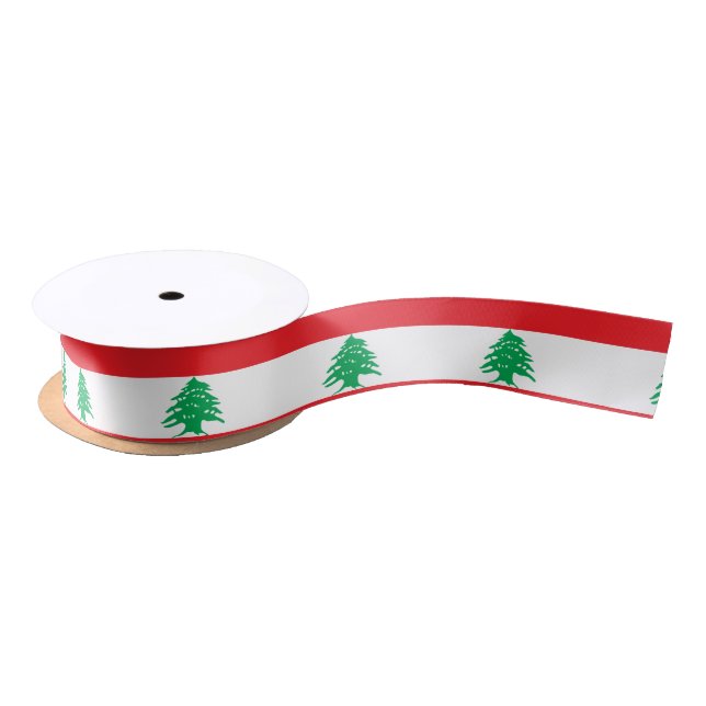 Lebanon Flag Satin Ribbon (Spool)