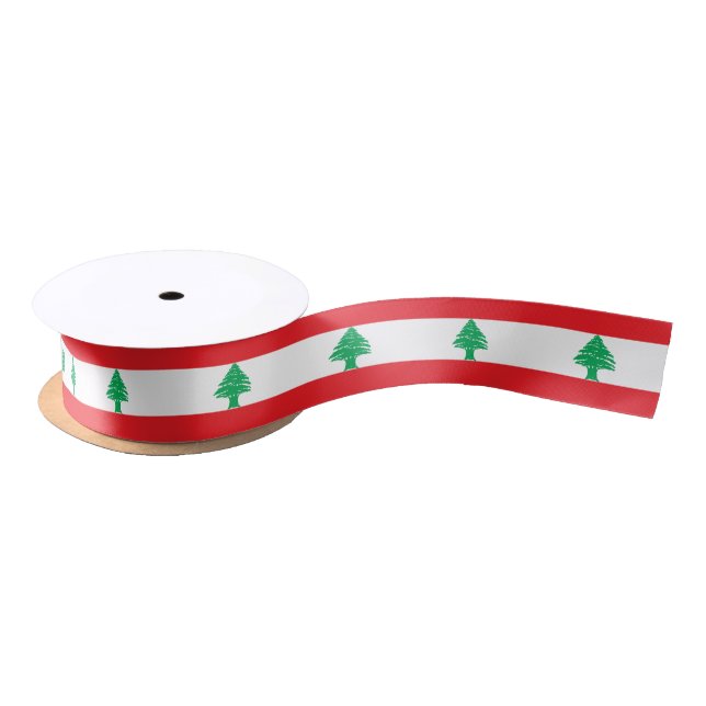 Lebanon Flag Satin Ribbon (Spool)