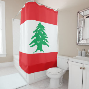 Lebanon flag shower curtain