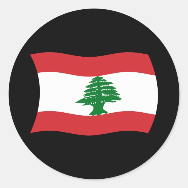 Lebanon Flag Sticker (Front)