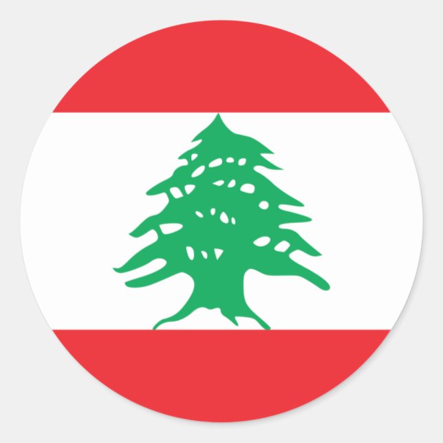 Lebanon Flag Sticker (Front)