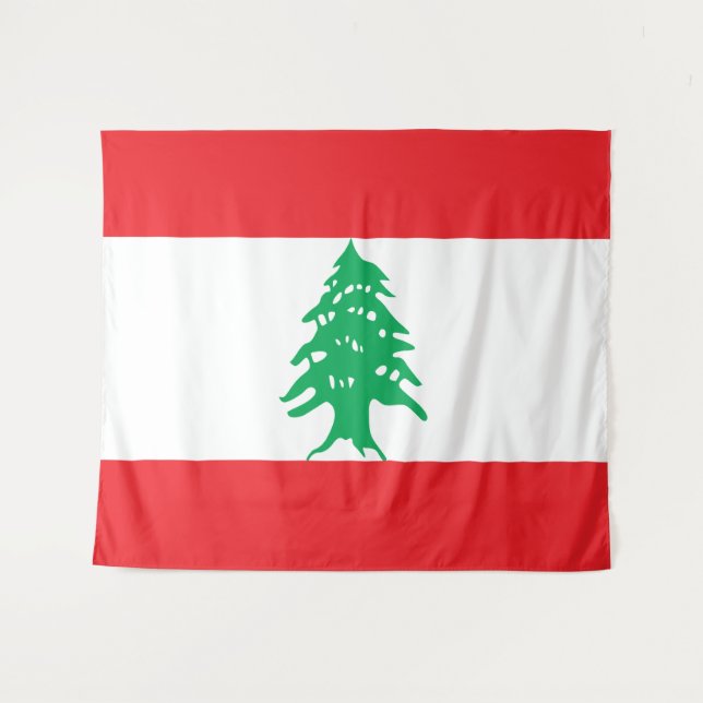 Lebanon Flag Tapestry (Front (Horizontal))
