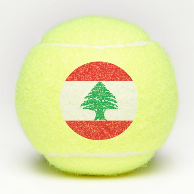 Lebanon Flag Tennis Balls (Front)