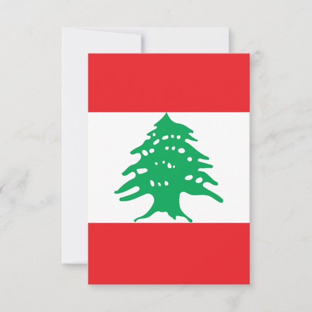 Lebanon flag thank you card (Front)