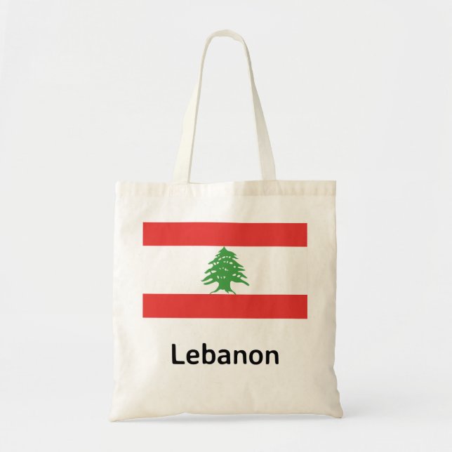 Lebanon Flag Tote Bag (Front)
