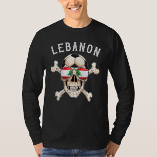 Lebanon Football Pirates Head Lebanese Fan T-Shirt