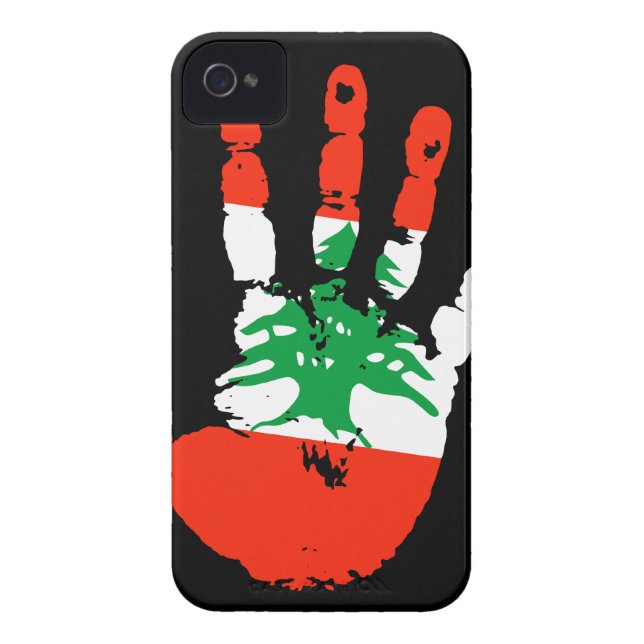 Lebanon Handprint iPhone 4/4S Case-Mate B.T. Case-Mate iPhone Case (Back)