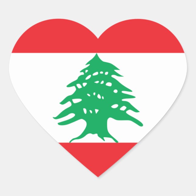 lebanon heart sticker (Front)