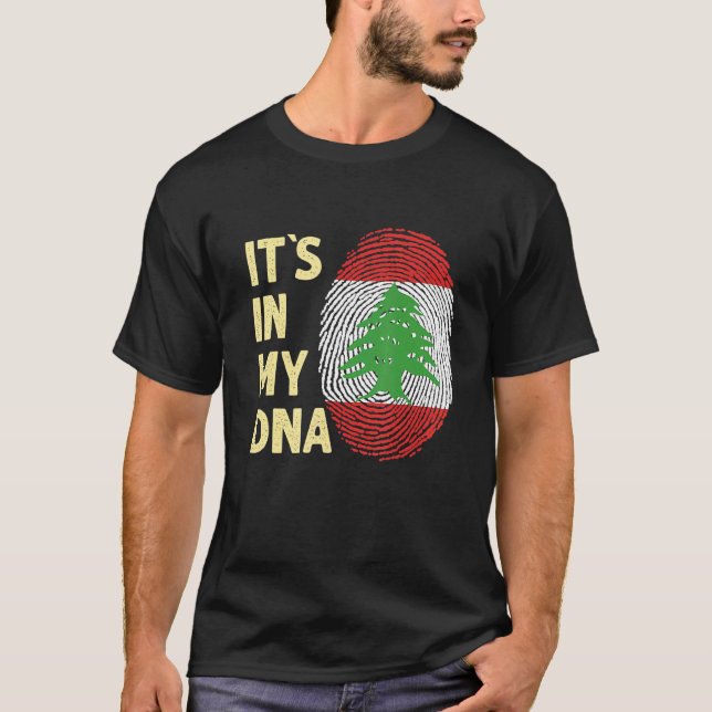 Lebanon In My Dna Lebanese Flag Team Lebanon T-Shirt (Front)