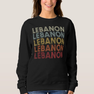 Lebanon Indiana Lebanon IN Retro Vintage Text Sweatshirt