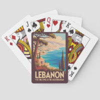Lebanon Landscape Illustration Travel Art Vintage