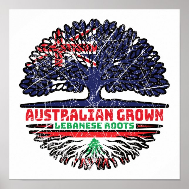 Lebanon Lebanese Australian Australia Tree Roots Poster (Front)