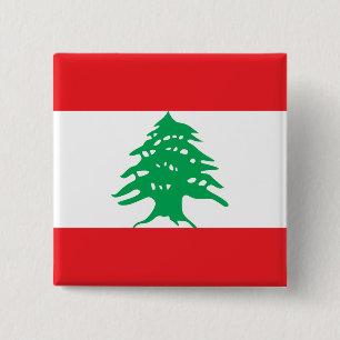 Lebanon (Lebanese) Flag 15 Cm Square Badge