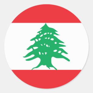 Lebanon (Lebanese) Flag Classic Round Sticker