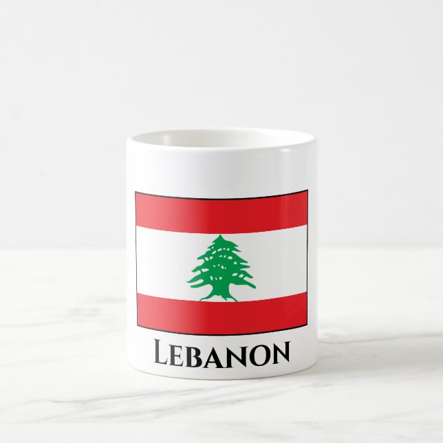 Lebanon (Lebanese) Flag Coffee Mug (Center)
